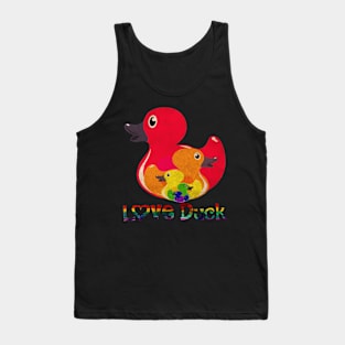 Love Duck Rainbow Tank Top